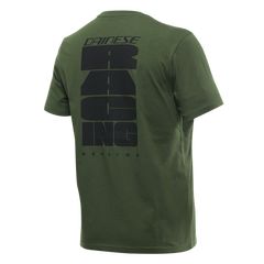 Dainese Racing Service - hirt - T-shirt casual a girocollo 100% cotone con stampe posteriori e logo frontale - Uomo