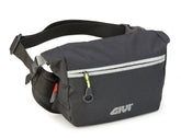 Givi Easy-T 125, un marsupio impermeabile in poliestere nero. Ideale per escursioni.