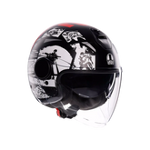 Casco Moto Jet AGV Eteres History Matt Black/White/Red