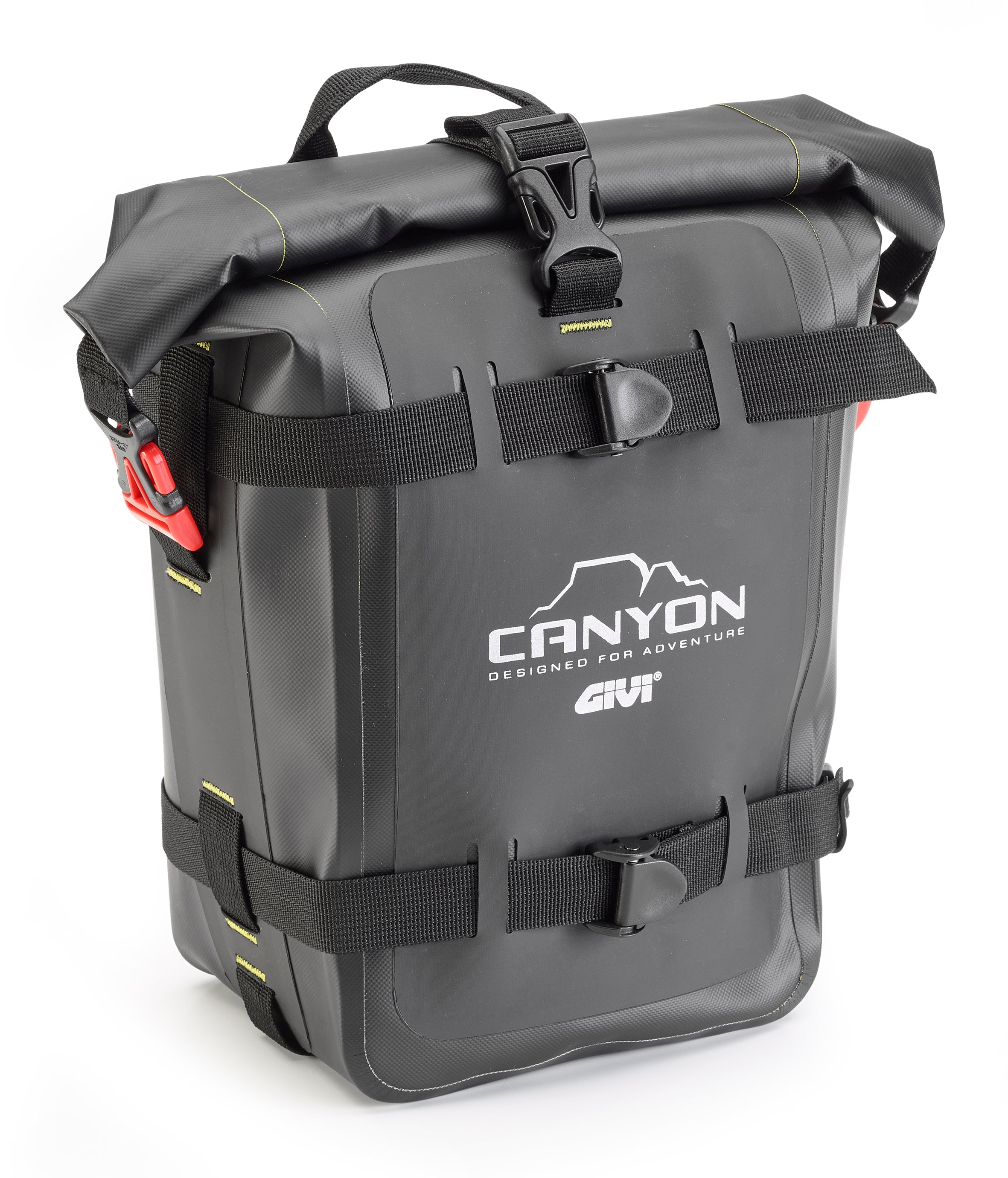 Borsa Cargo Canyon 8L, una borsa impermeabile per moto. Resistente e versatile. Di Givi.