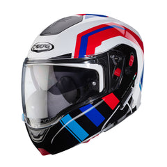 Casco Modulare CABERG Horus X Helmet Road - White/Black/Red/Blue Gloss