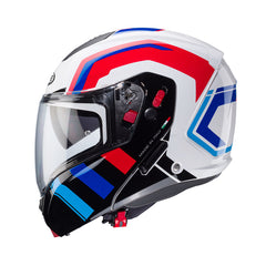 Casco Modulare CABERG Horus X Helmet Road - White/Black/Red/Blue Gloss