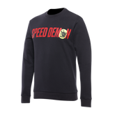 Knee Down - Felpa a girocollo 100% cotone con slider in rilievo nella scritta Speed Demon - Uomo