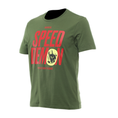 Knee Down - T - T-shirt a girocollo 100% cotone con slider in rilievo nella scritta Speed Demon - Uomo