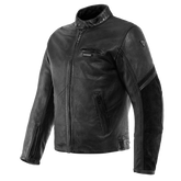 Merak - Giacca moto in pelle con inserti scamosciati - Uomo