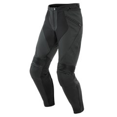 Pony 3 - Pantaloni moto da uomo in pelle Tutu con protezioni certificate su fianchi e ginocchia - Uomo