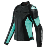 Racing 4 - Giacca moto da donna in pelle con slider in metallo sulle spalle - Donna
