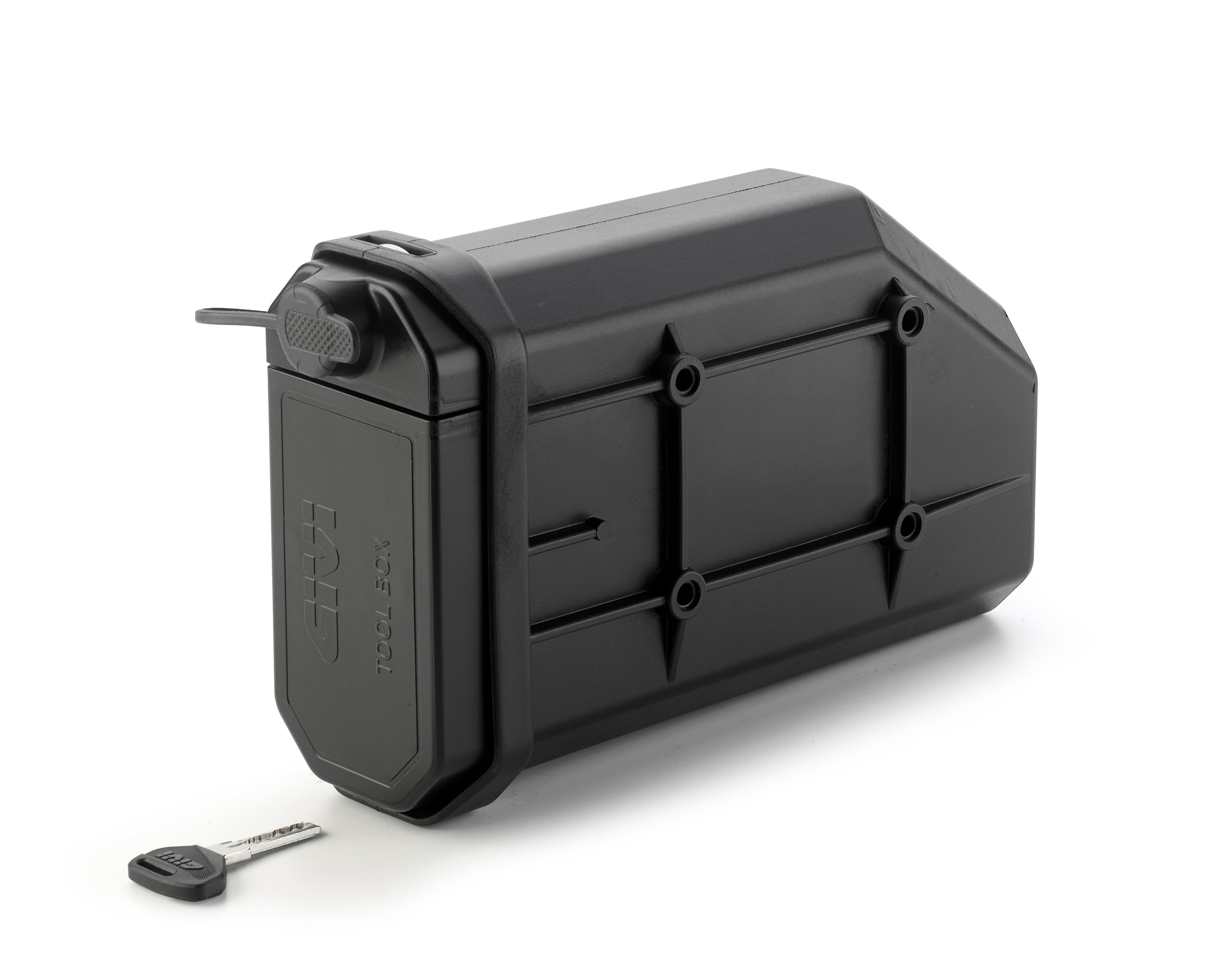 Cassetta Porta Attrezzi S250, un accessorio moto in tecnopolimero. Resistente all'acqua e con chiave unificabile. Di Givi.