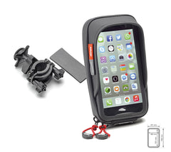 Supporto GPS/Smartphone Givi, un accessorio per moto con chiusura sicura.