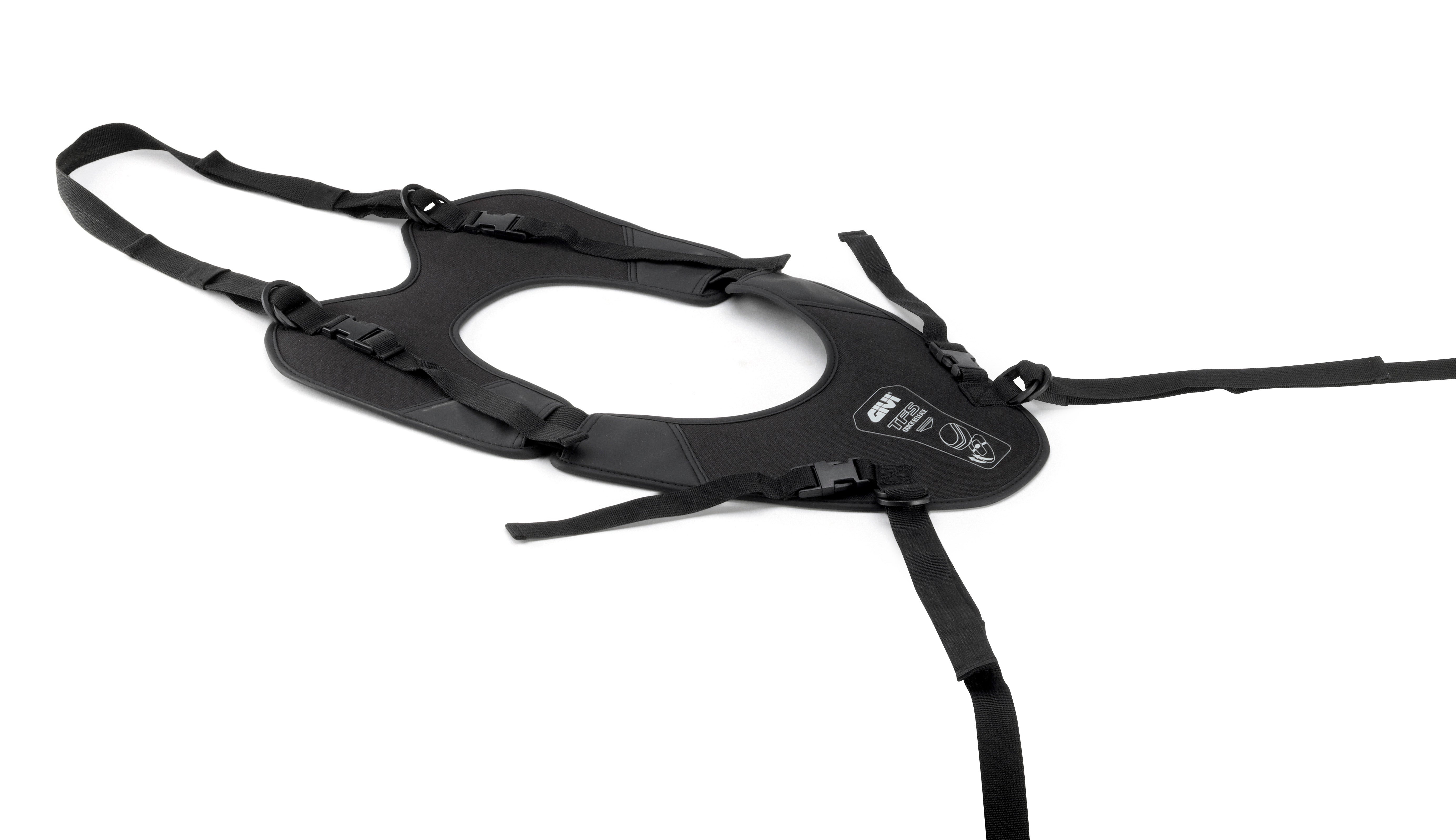 Sistema TFS 460B, un sistema di fissaggio per borse serbatoio. Compatibile con serbatoi non metallici. Di Givi.