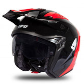 Casco UFO Sheratan Jet HE189  Black/Red