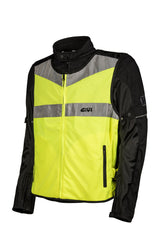 Givi VEST02 Trekker, un gilet alta visibilità giallo fluo. Design ergonomico e bande riflettenti.