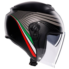 Casco Moto Jet Irides AGV E2206 Bologna Matt Black/Tricolore