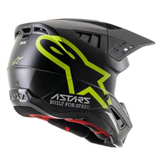 Casco Cross Alpinestars SM5 Compass Nero Giallo Fluo