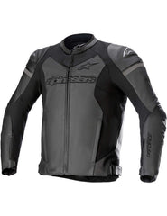 Giacca Moto in Pelle Alpinestars GP Force Airflow Nero/Nero