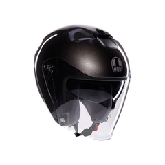 Casco Moto Jet Irides AGV E2206 Davao Black/Grey/Yellow Fluo