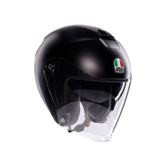 Casco Moto Jet Irides AGV E2206 Davao Black/Grey/Yellow Fluo