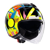 Casco Moto Jet ETERES AGV E2206 Rossi Winter Test 2019