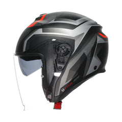 Casco Moto Jet Irides AGV E2206 Zurigo Matt Black/Grey