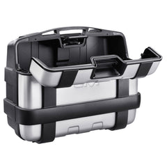 Set di valigie Givi TRK33B Trekker, 33 litri, alluminio anodizzato. Apertura superiore e sicurezza garantita.