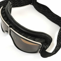 Maschera Moto in Pelle Baruffaldi JTT Classic Nero Roviex