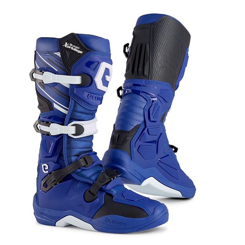 Stivali X PRIVILEGE Off-Road Blu, stivali da moto con chiusura regolabile. By ELEVEIT MOTOBOOTS.