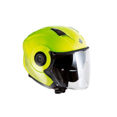 Casco jet in policarbonato, con doppia visiera e ventilazione Clima Sy stem