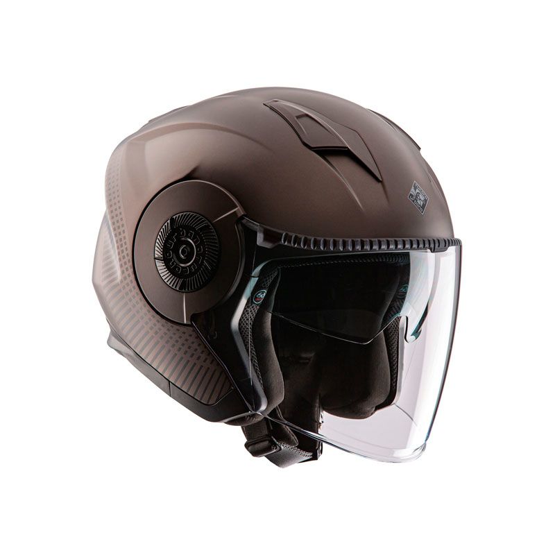 Casco jet in policarbonato, con doppia visiera e ventilazione Clima Sy stem