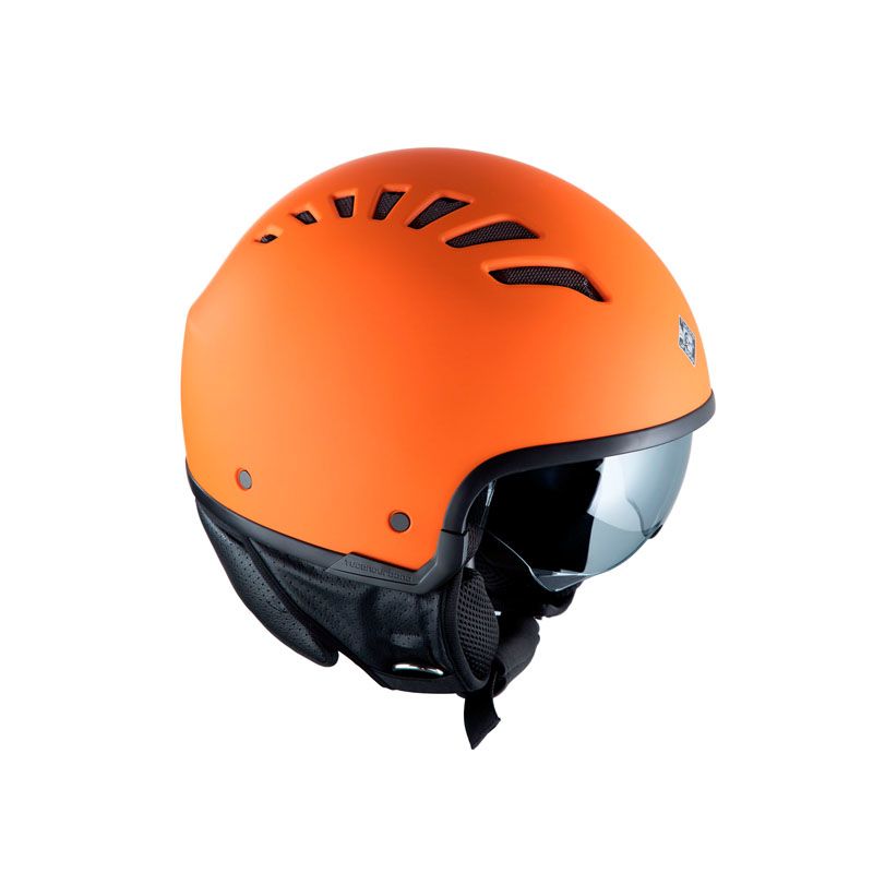 Casco demi-jet in policarbonato, con visiera parasole e ventilazione D ynamic Flow