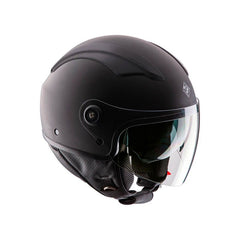 Casco demi-jet in policarbonato, con doppia visiera e cover copri-aera zione Dynamic Flow