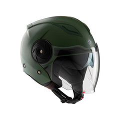 Casco jet in policarbonato, con doppia visiera e ventilazione Clima Sy stem