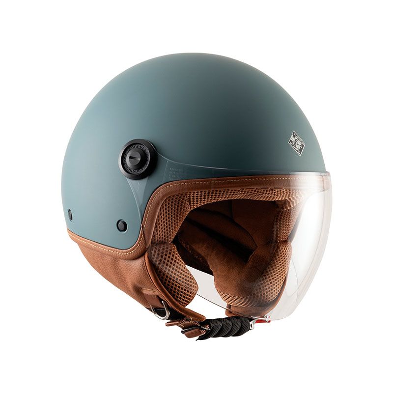 Casco demi-jet in policarbonato, omologato ECE 22.06