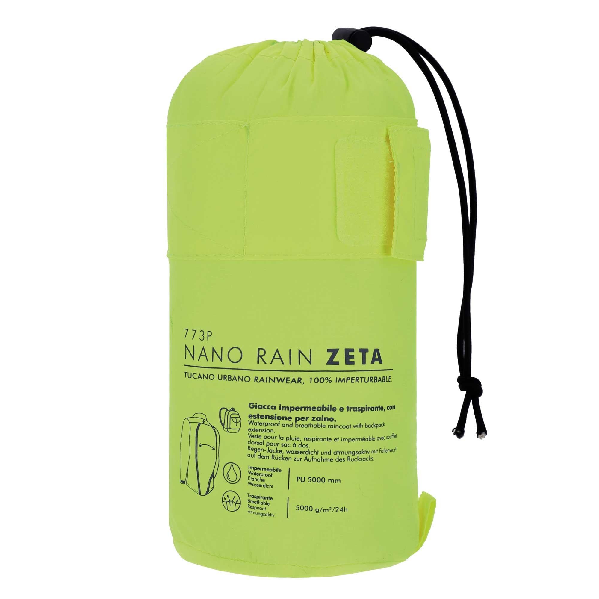 Tucano Urbano - Giacca NANO RAIN ZETA HYDROSCUD® Giallo Fluo