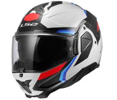 LS2 FF910 Advant II – Casco Moto Convertibile KPA – White Blue Red
