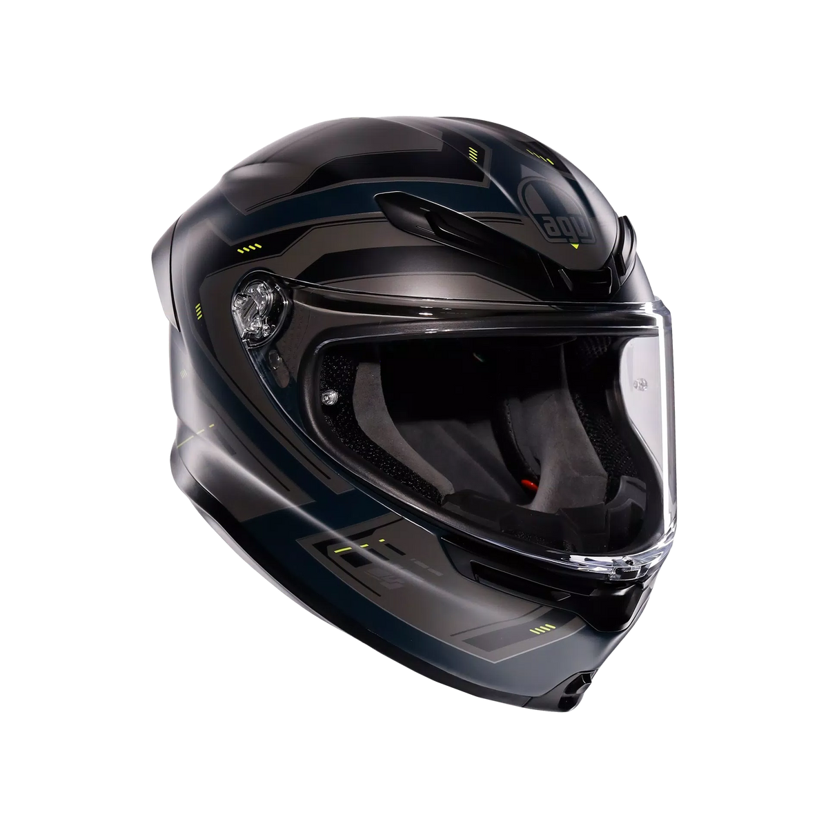 Casco Integrale MotoGP AGV K6 S MPLK Enhance Matt Grey/Yellow Fluo
