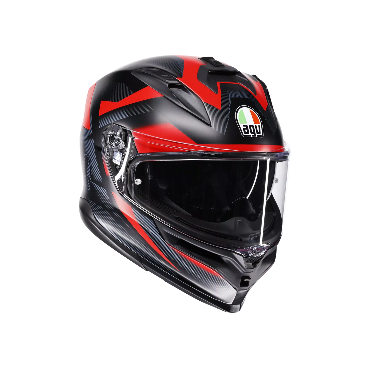 Casco Integrale AGV K7 MPLK trs Glimpse Matt Black/Red