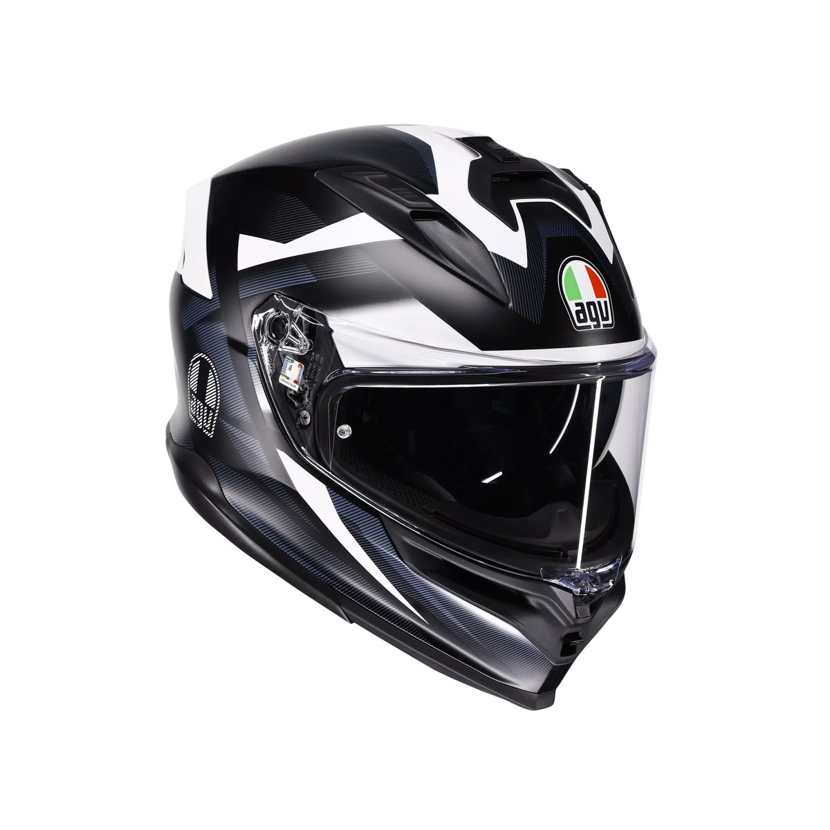 Casco integrale AGV K7 E2206 MPLK trs Glimpse Matt Black/White