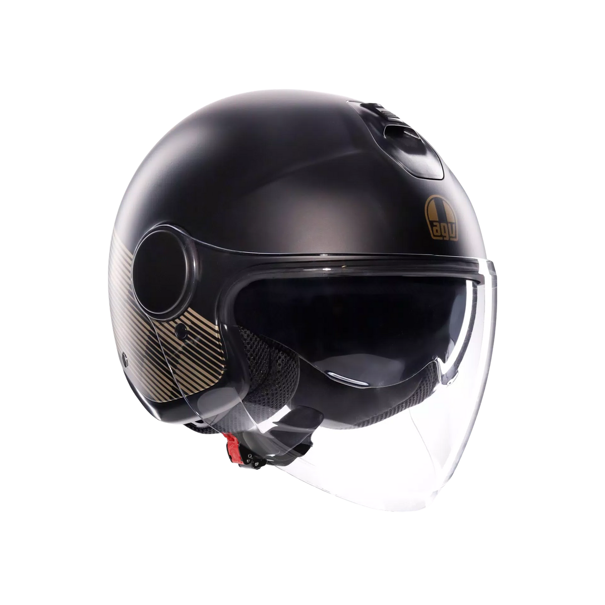 Casco Jet AGV Eteres Ponza Matt Black/Gold