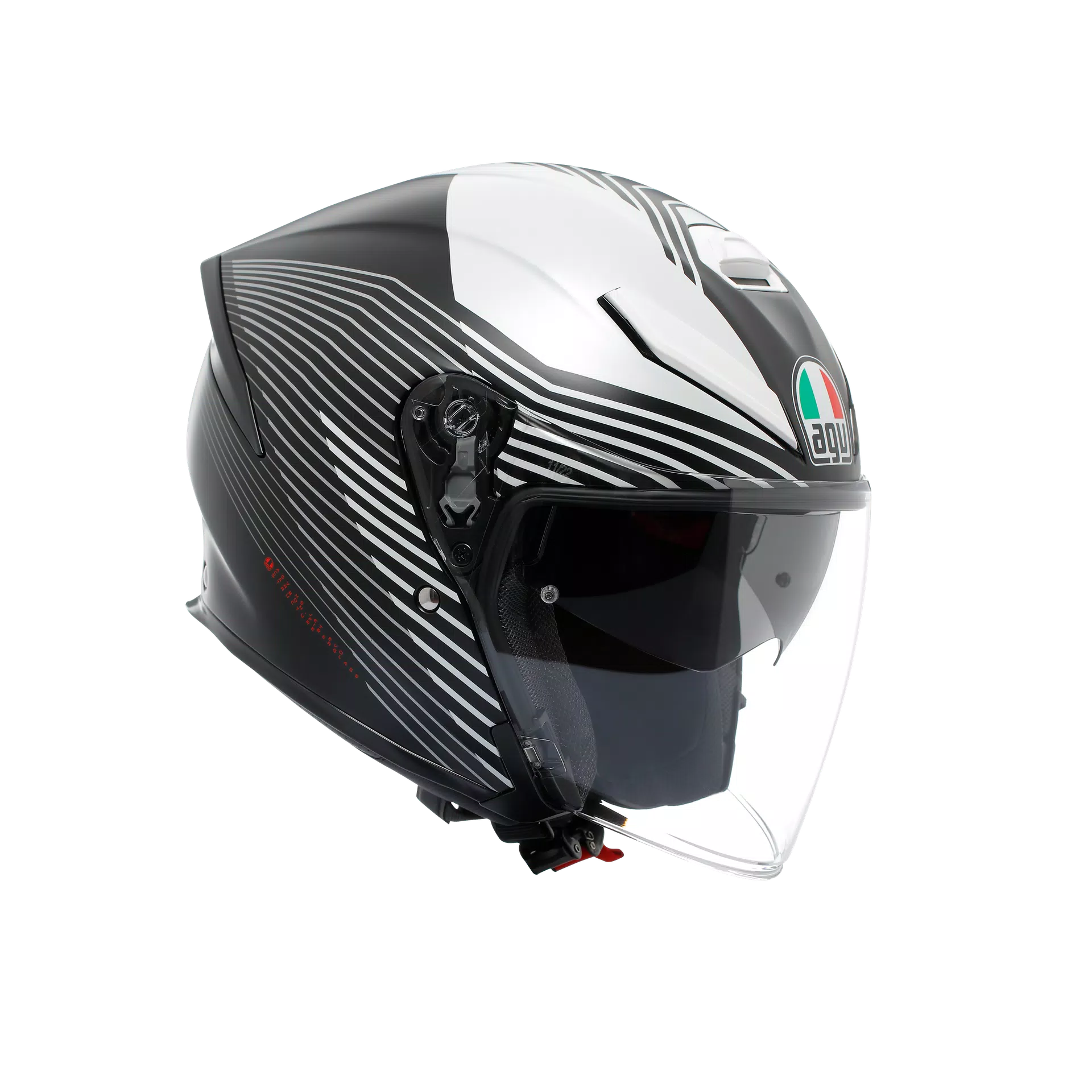 Casco Moto Jet AGV K5 Jet Evo Control Matt Black/White