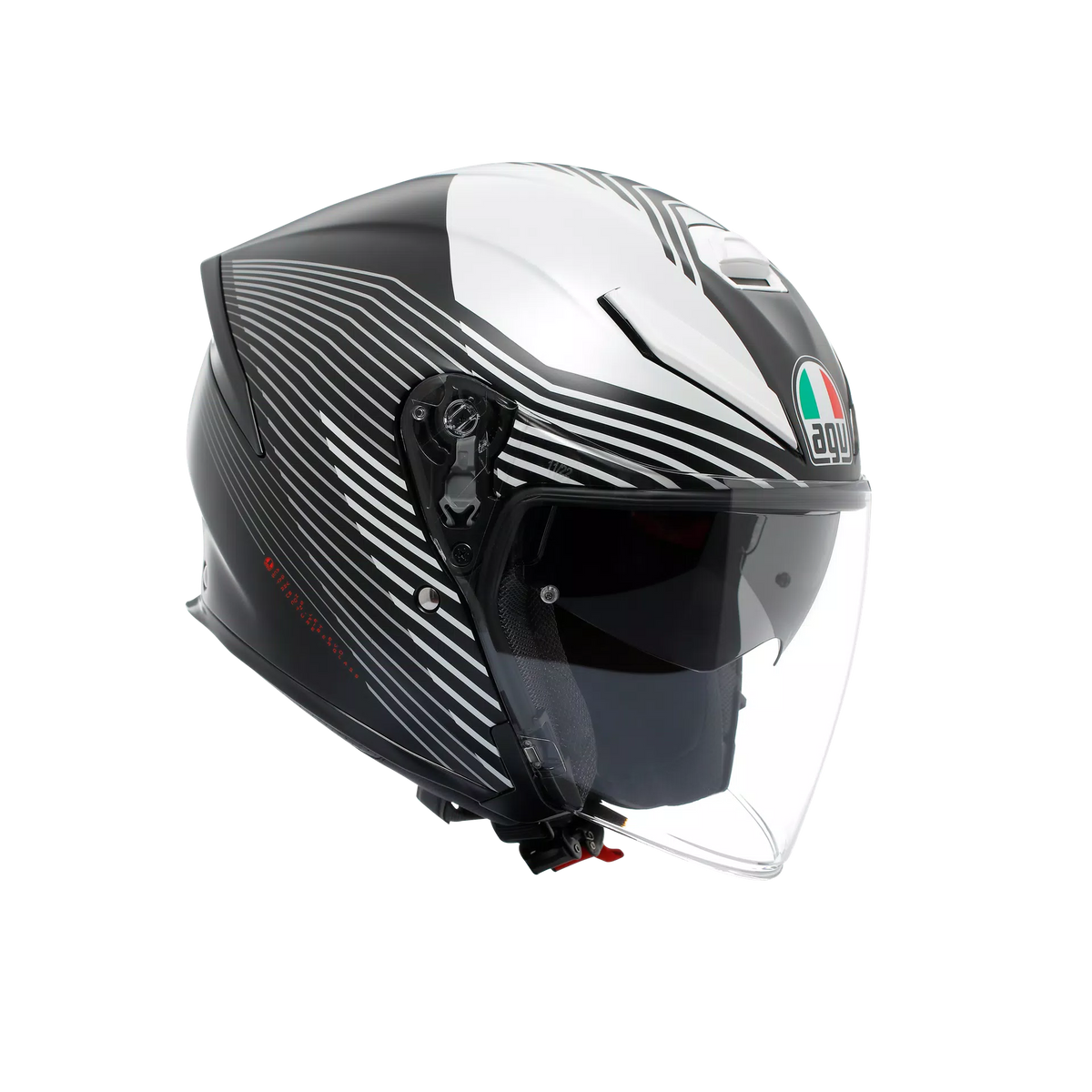 Casco Moto Jet AGV K5 Jet Evo Control Matt Black/White
