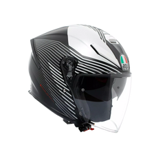 Casco Moto Jet AGV K5 Jet Evo Control Matt Black/White