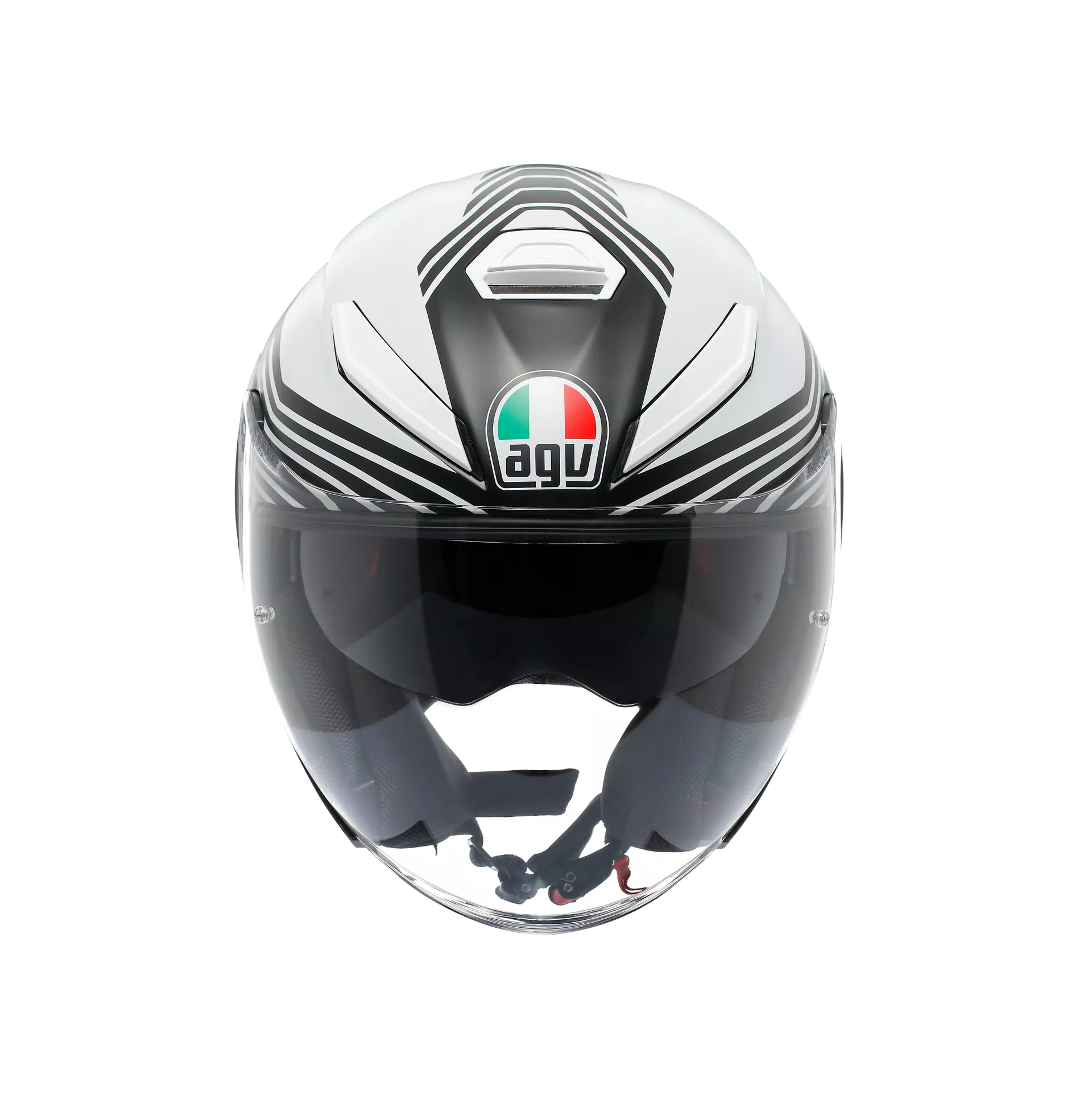 Casco Moto Jet AGV K5 Jet Evo Control Matt Black/White