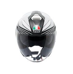 Casco Moto Jet AGV K5 Jet Evo Control Matt Black/White