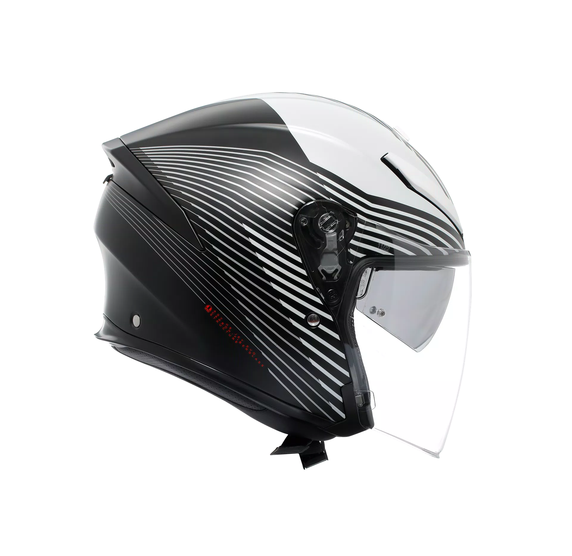 Casco Moto Jet AGV K5 Jet Evo Control Matt Black/White