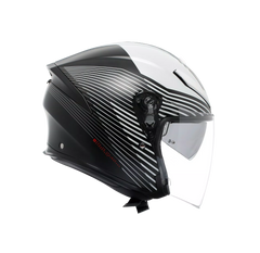 Casco Moto Jet AGV K5 Jet Evo Control Matt Black/White