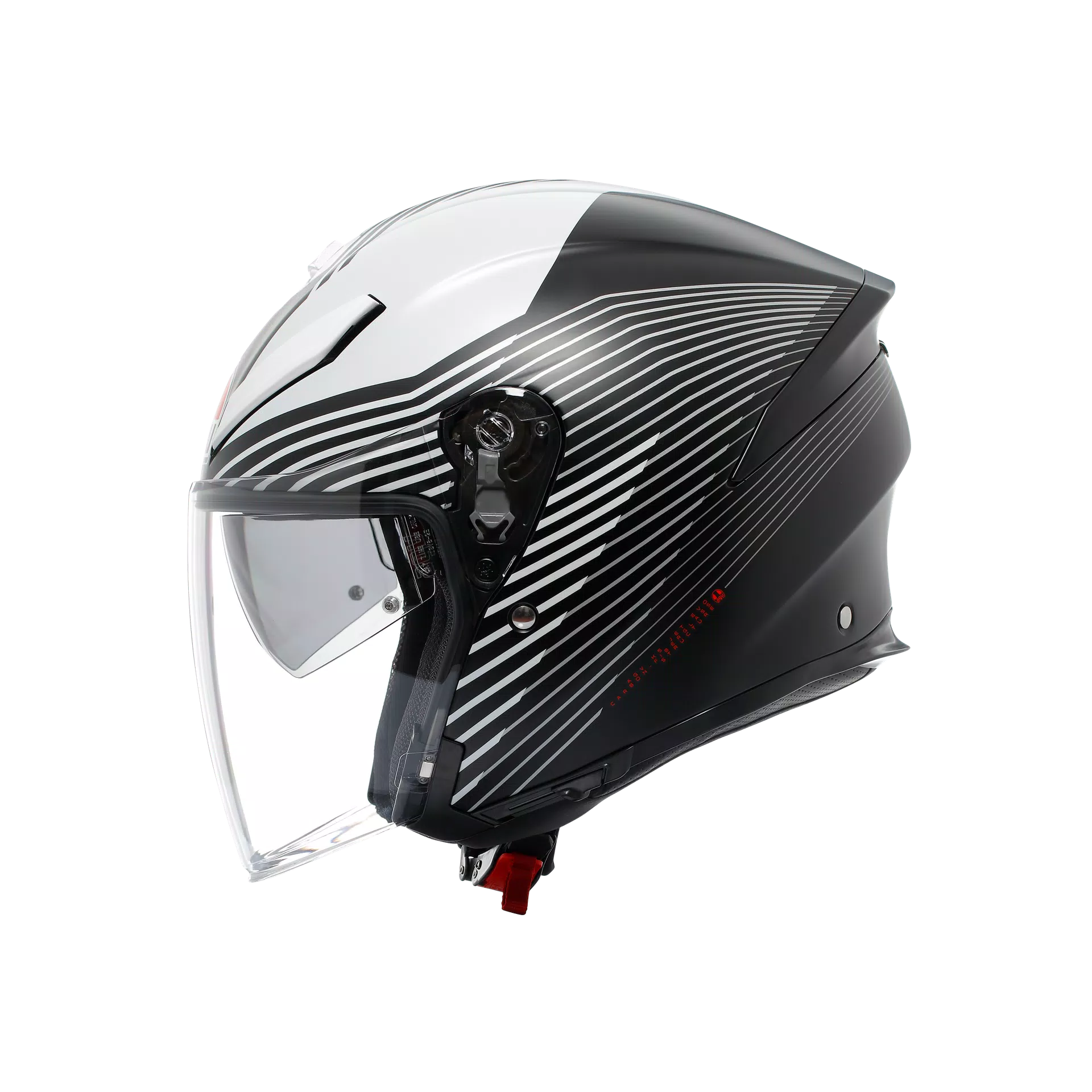 Casco Moto Jet AGV K5 Jet Evo Control Matt Black/White