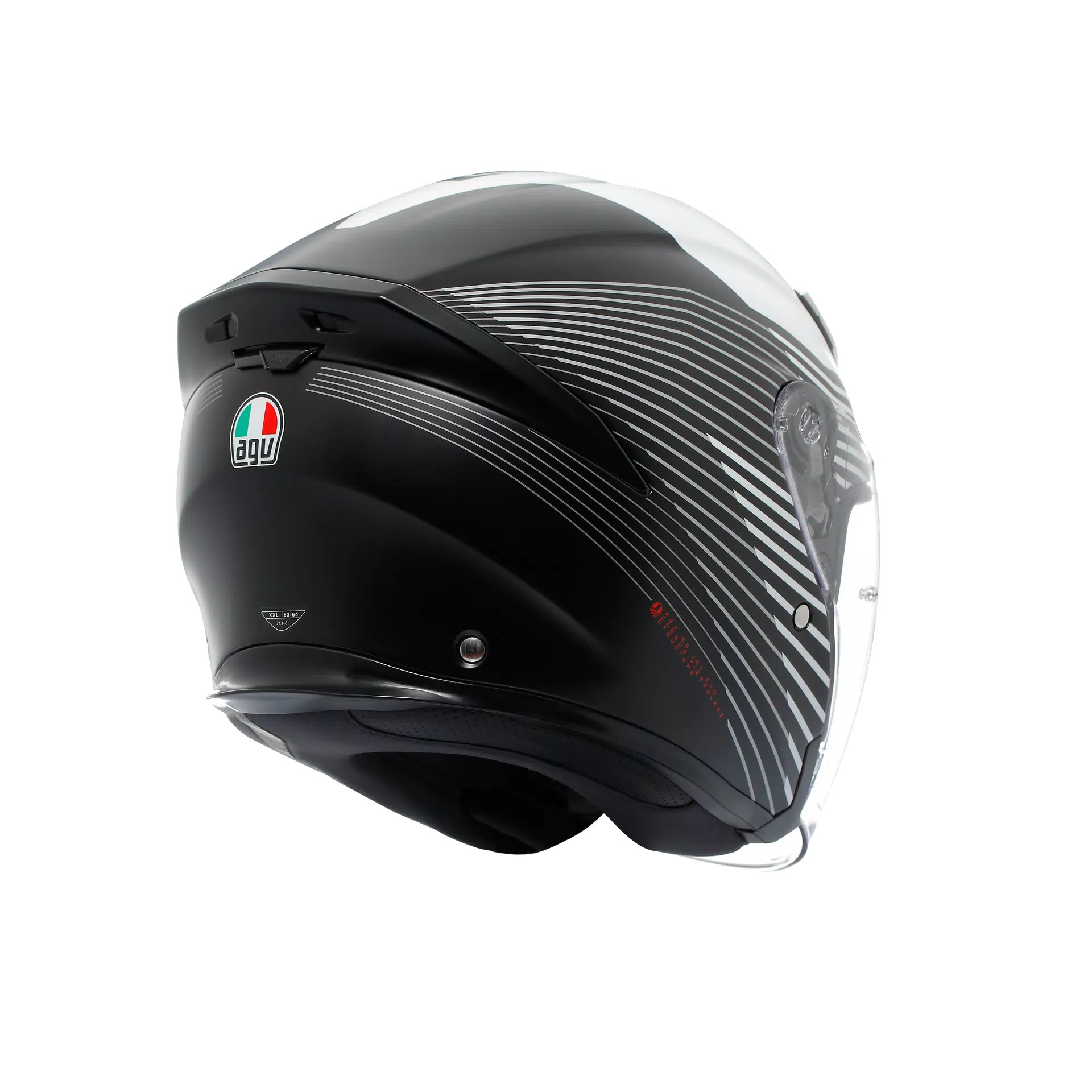 Casco Moto Jet AGV K5 Jet Evo Control Matt Black/White