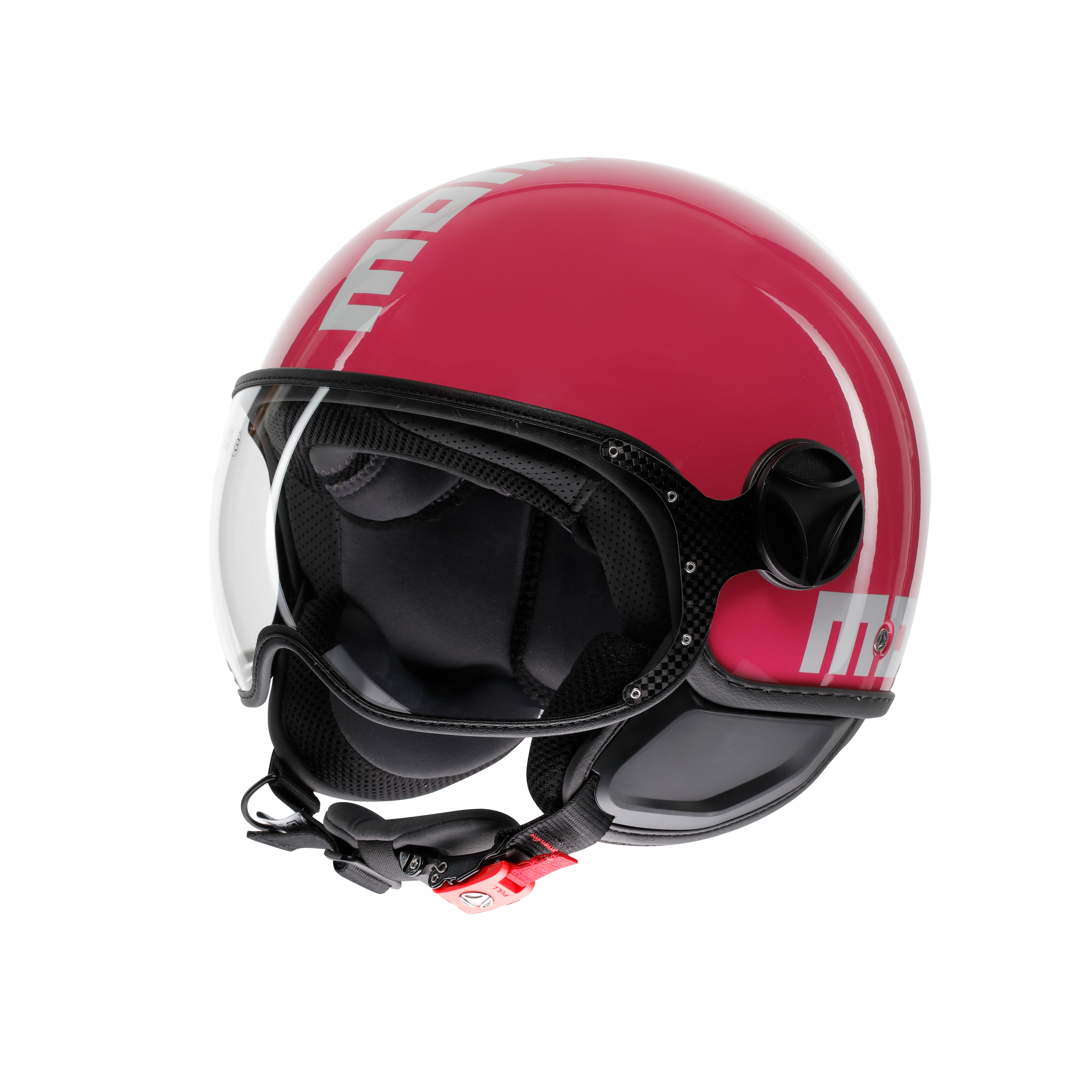 MOMODESIGN FGTR CLASSIC CANDY FUCSIA / BIANCO - CASCO JET CON VISIERA E2206