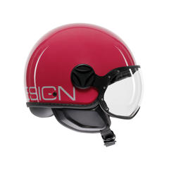 MOMODESIGN FGTR CLASSIC CANDY FUCSIA / BIANCO - CASCO JET CON VISIERA E2206