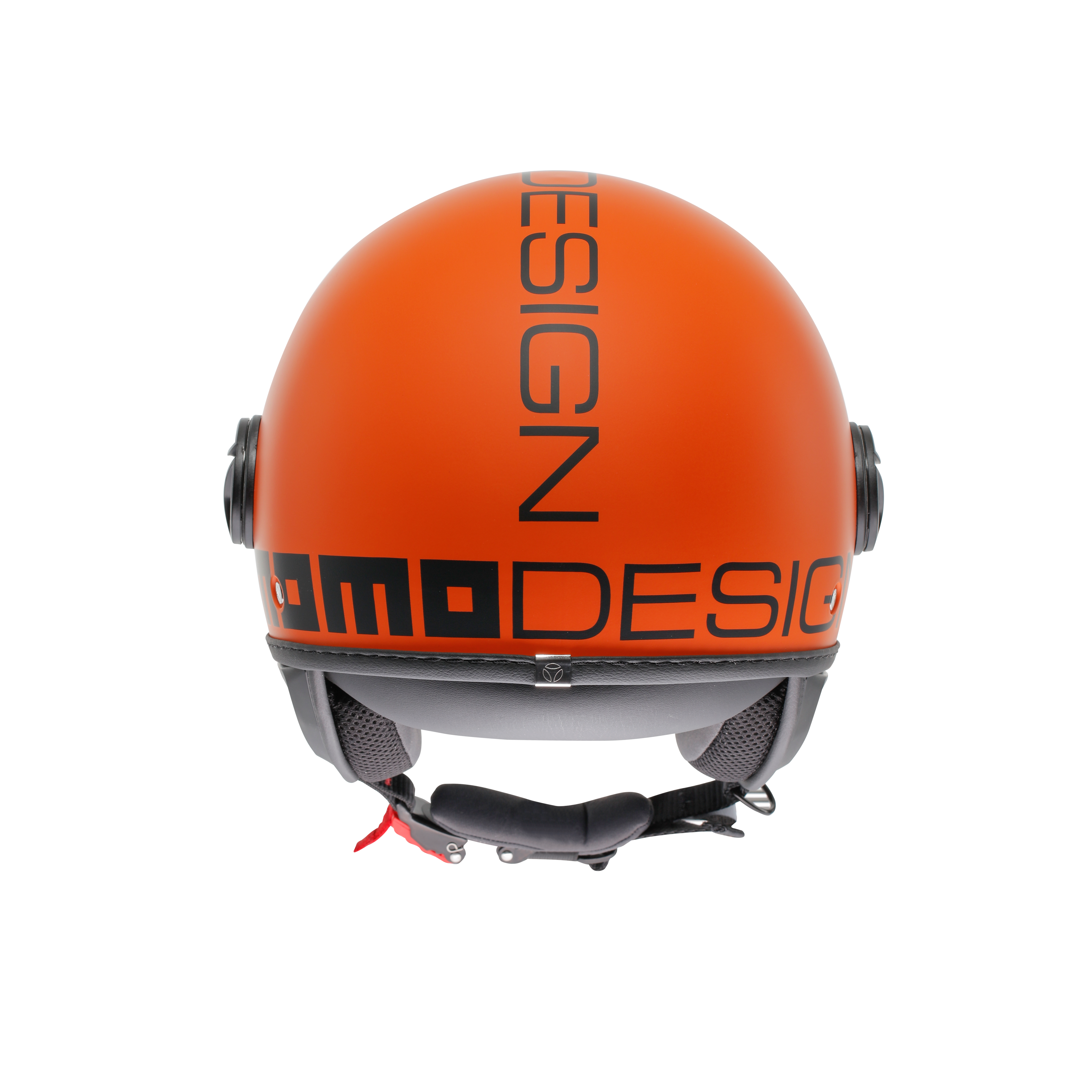 MOMODESIGN FGTR CLASSIC ARANCIONE OPACO / NERO - CASCO JET CON VISIERA E2206